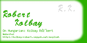 robert kolbay business card